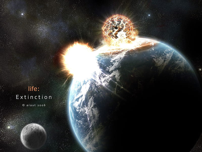 End of the World, explosion, end, earth, space, HD wallpaper