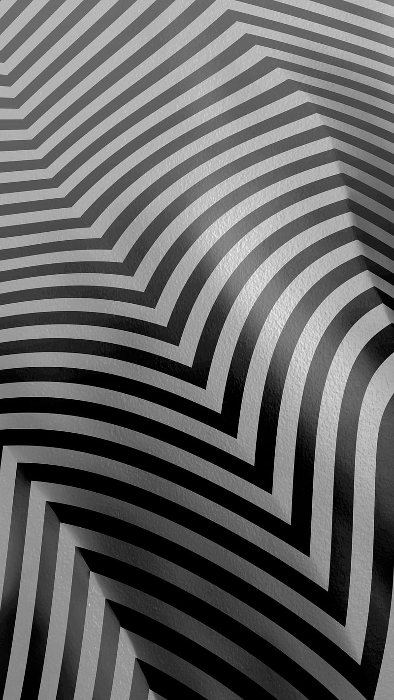 Arty Shapes, abstract, black, cool, gris, lines, simple, surface, zigzag, HD phone wallpaper
