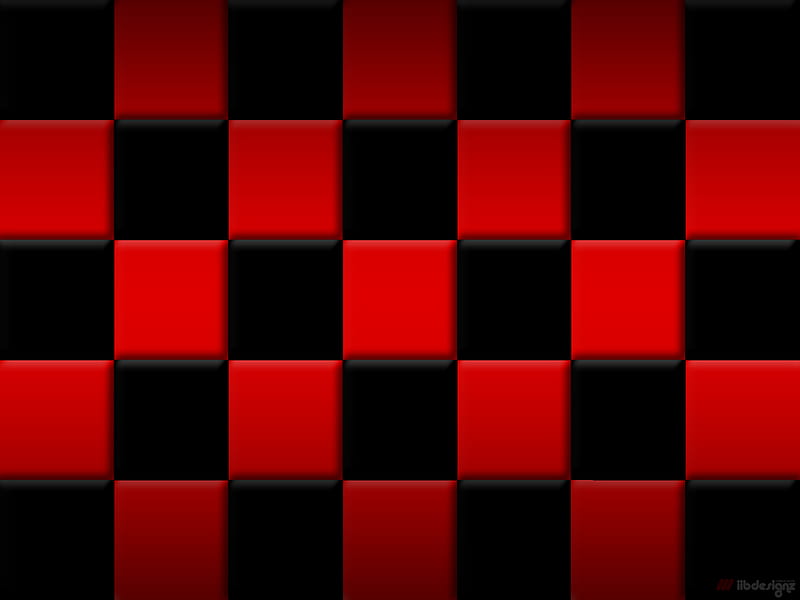 Checker, black, red, chess, HD wallpaper