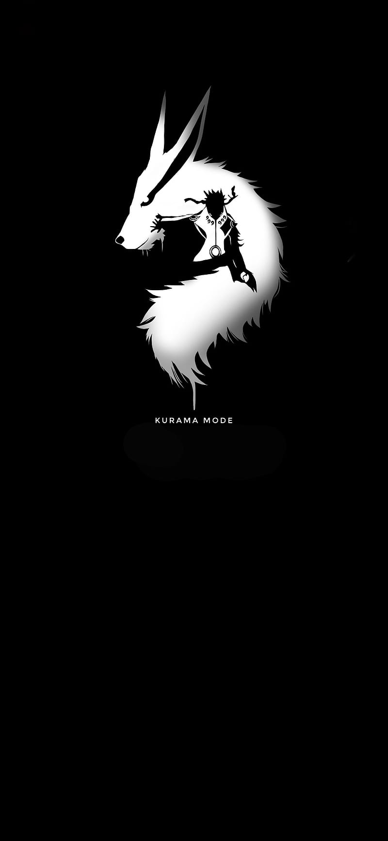 NARUTO KURAMA MODE, anime, art, black, dark, illustration, kurama, naruto,  ninetails, HD phone wallpaper | Peakpx