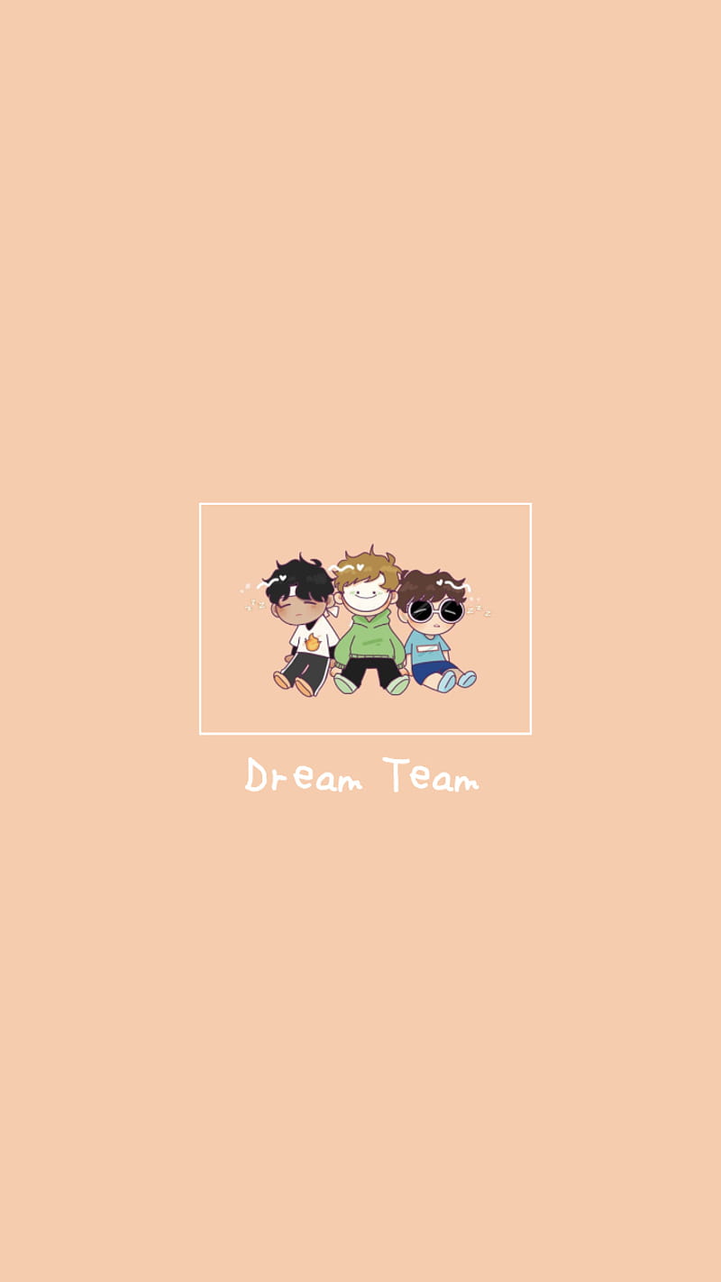 Download Dream Team in Minimalist Art - MCYT Wallpaper