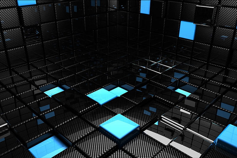 Abstract 3D Room, 3d, abstract, box, room, square, HD wallpaper