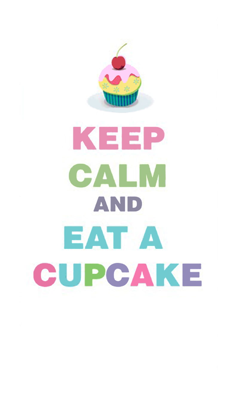 Keep calm, cupcake, eat, HD phone wallpaper