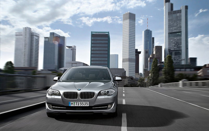 BMW 5-Series, speed, series, bmw5, car, HD wallpaper