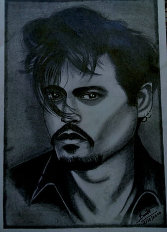 Johnny Depp Drawing by Rick Fortson - Pixels