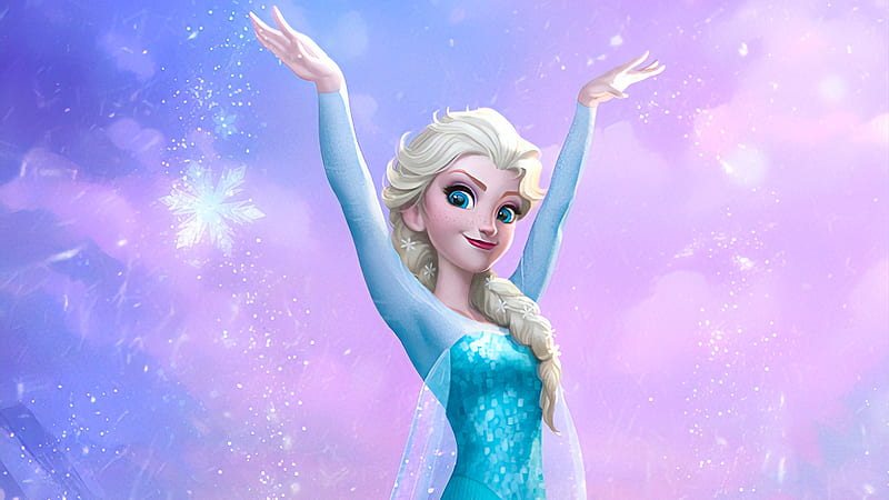 Elsa, limetownstudios, fantasy, girl, snow queen, pink, frozen, blue,  luminos, HD wallpaper | Peakpx