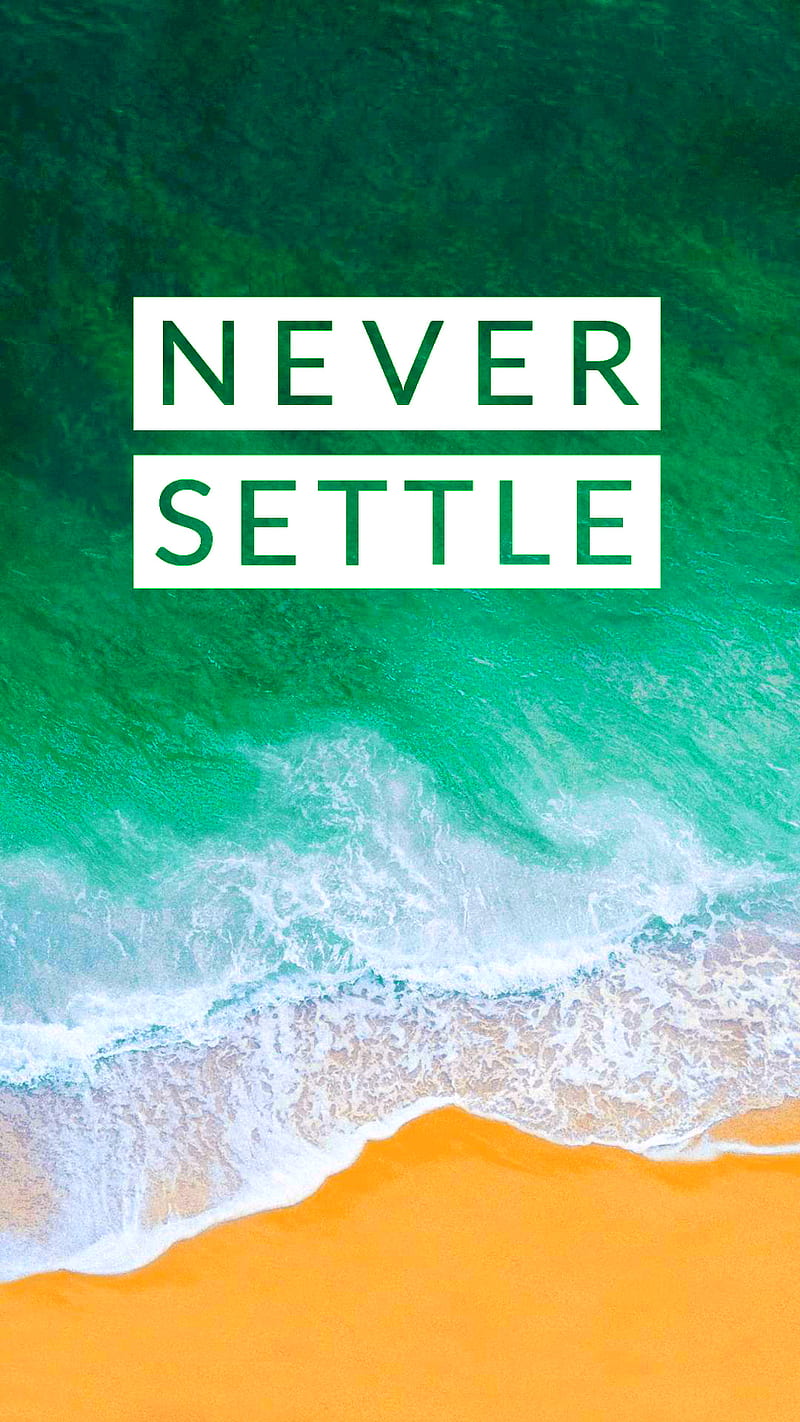 Never Settle iOS 11, beach, ios 11, iphone, landscape, never settle,  oneplus, HD phone wallpaper | Peakpx