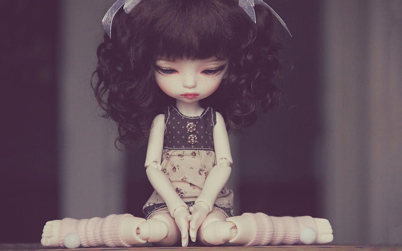 sad doll , dolls, fantasy, abstract, sad doll, HD wallpaper