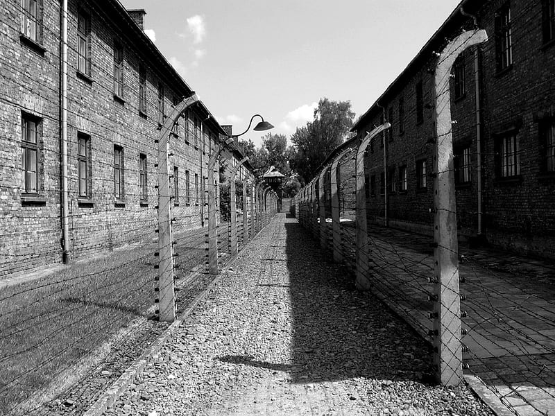 Auschwitz, building, poland, landscape, HD wallpaper