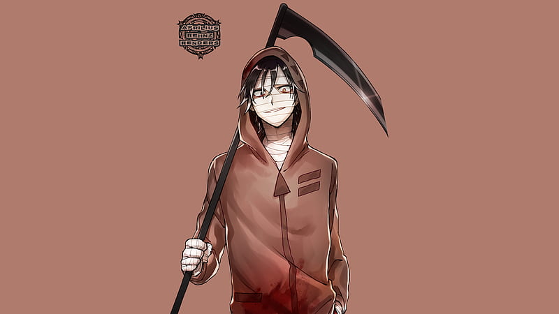 angels of death satsuriku no tenshi with weapon with brown background games, HD wallpaper