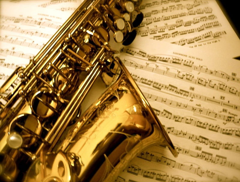 A HORN OF MUSIC, songs, music brass, sax, old, instrument, close up, horn, macro, musical, HD wallpaper