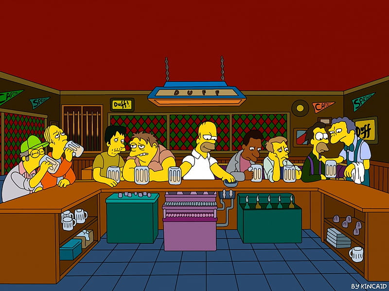 Simpsons-The Last Supper, last, Simpsons, The, supper, HD wallpaper