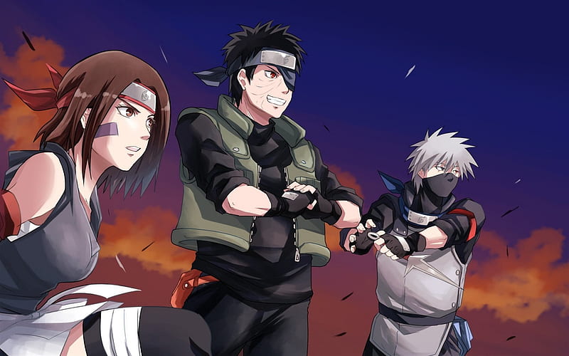 Naruto, Uchiha Obito, Nohara Rin, Hatake Kakashi, Naruto Shippuden, Tobi, HD wallpaper