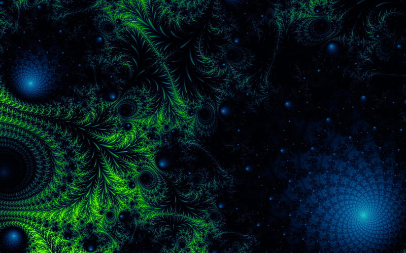 fractal, pattern, tangled, abstraction, HD wallpaper