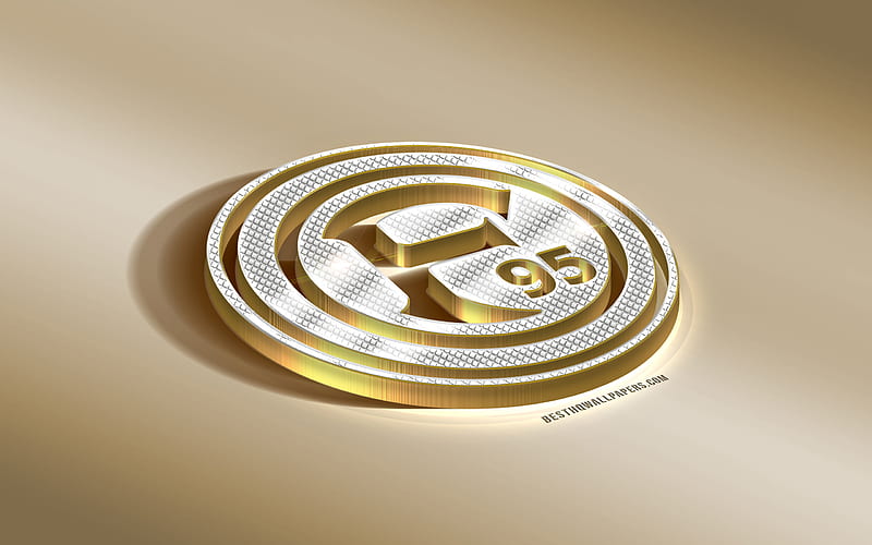 Fortuna Duesseldorf, German football club, golden silver logo, Dusseldorf, Germany, Bundesliga, 3d golden emblem, creative 3d art, football, HD wallpaper
