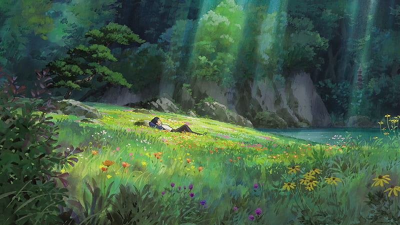 The artwork in Studio Ghibli is so beautiful, I have this as my and thought you'd like it too. Enjoy!, HD wallpaper
