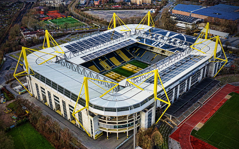 Signal Iduna Park, cityscapes, Dortmund Arena, football stadium, Dortmund,  german cities, HD wallpaper