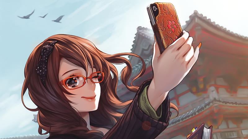 Anime Girl Taking Selfie, anime-girl, anime, artist, artwork, digital-art,  HD wallpaper | Peakpx