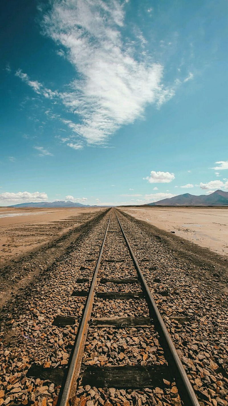 sky, black, del railroad, train, white, HD phone wallpaper