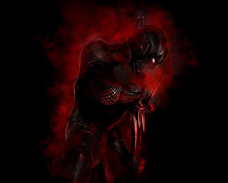 Fantasy, red, warrior, dark, HD wallpaper Fantasy, red, warrior, dark, HD wallpaper