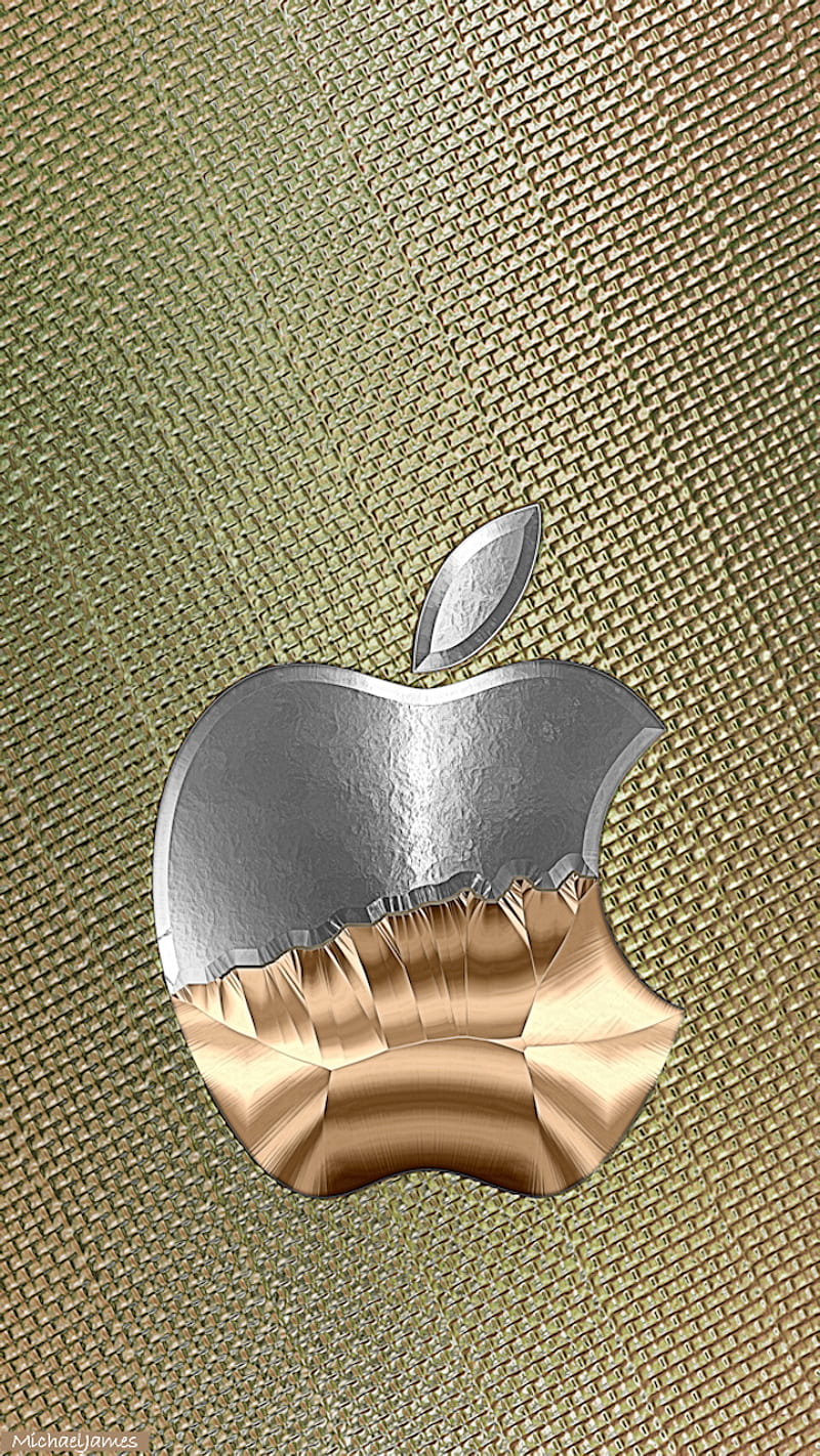 All Metal-02, apple, iphone, logo, metal, HD phone wallpaper