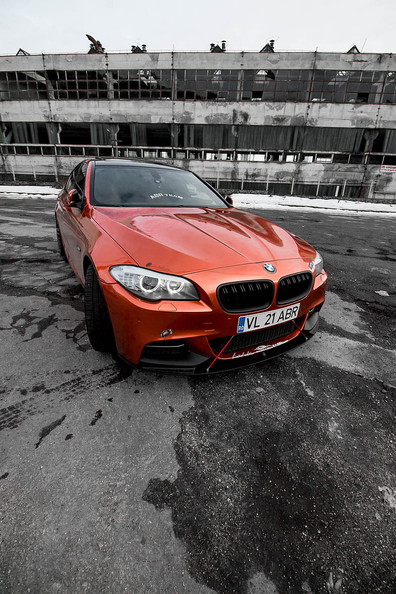 BMW F10 ABR, abrteam, bogdan abr, m5look, tuning, 530xd, carros, passion, paprika orange, HD phone wallpaper