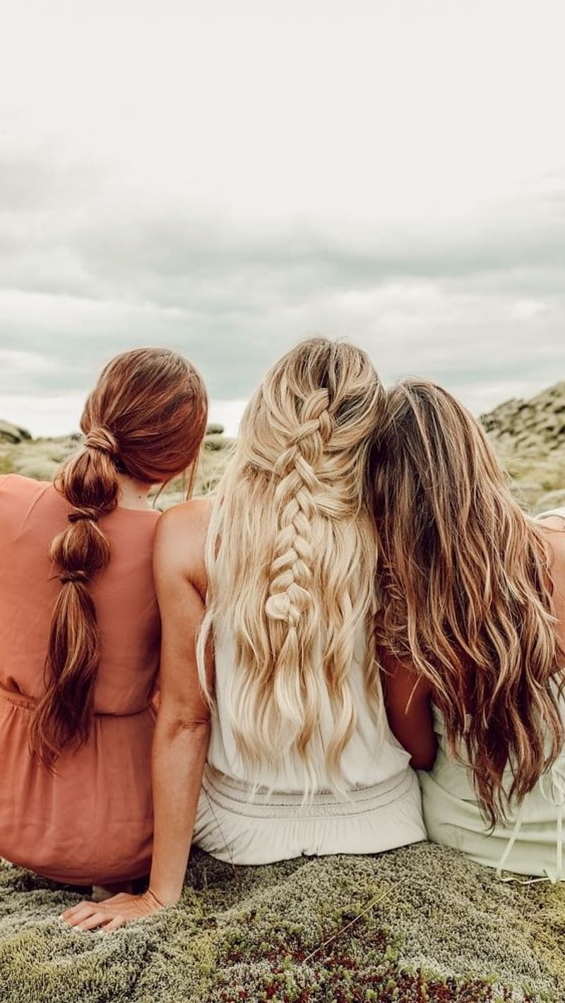 Three Best Friend Sitting On The Floor Stock Photo, Picture and Royalty  Free Image. Image 127048914.