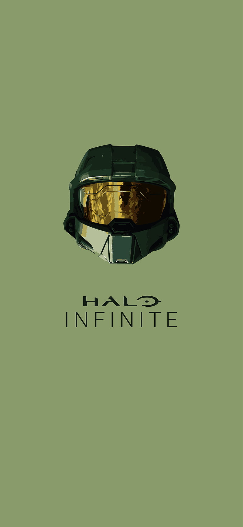 halo infinite, game, green, halo, helmet, infinite, yellow, HD phone wallpaper