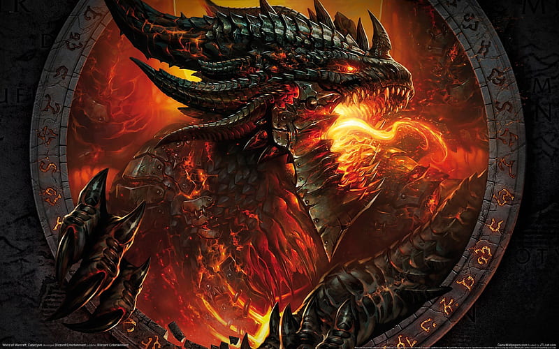 World of Warcraft cg, video game, world of warcraft- cataclysm, horror, dragon, cataclysm, adventure, fire, monster, wow, HD wallpaper