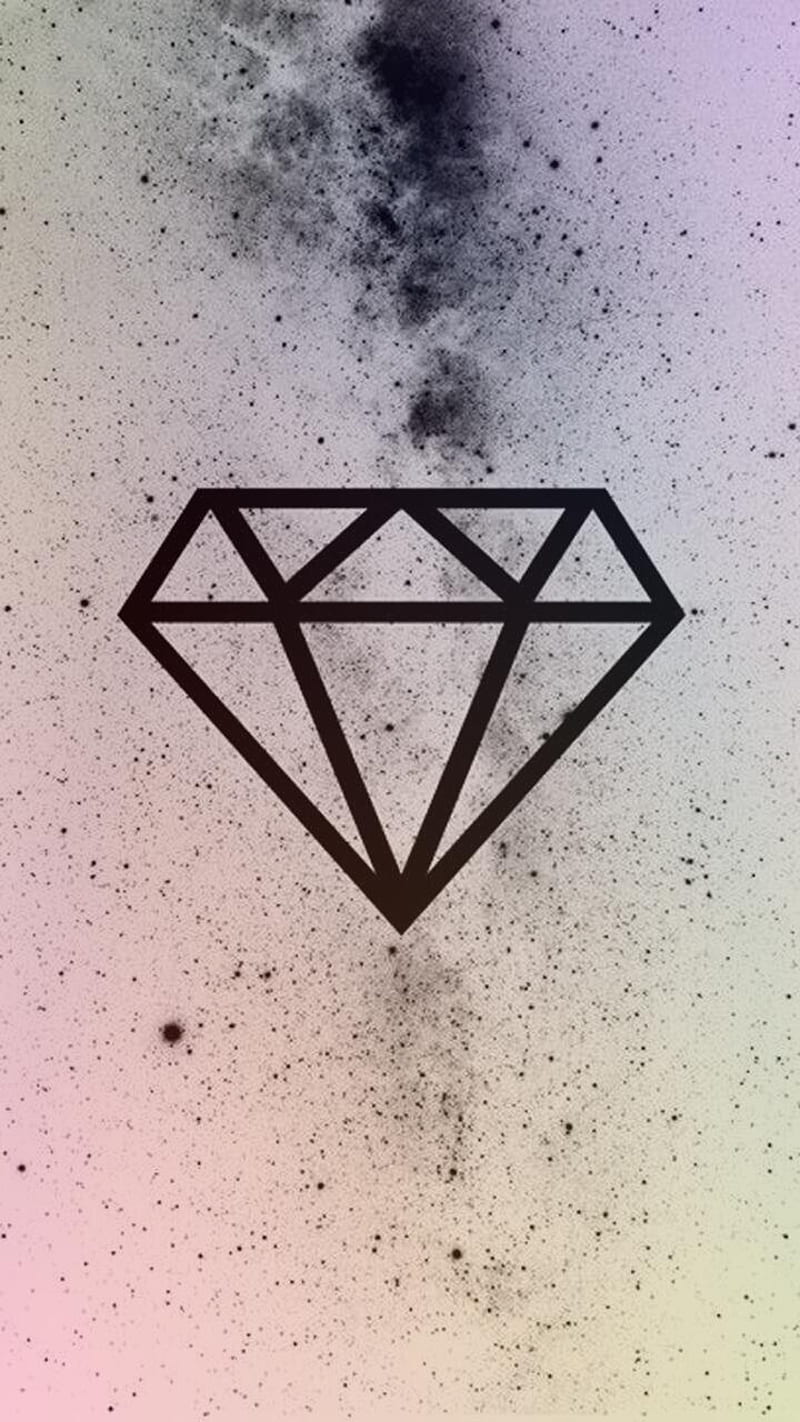 Diamond galaxy, diamonds, sky, HD phone wallpaper