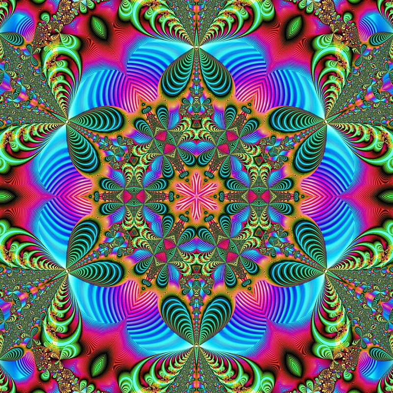 Kaleidoscope me, acid, butterfly, purple, rainbow, star, trippy, HD phone wallpaper