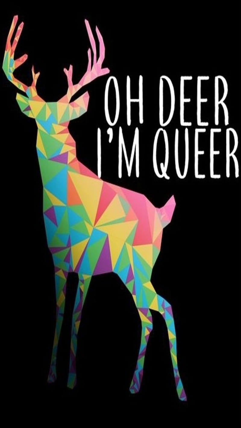 Oh Deer, deer, lgbt, lgbtqia, love is love, pride, rainbow, HD phone  wallpaper | Peakpx