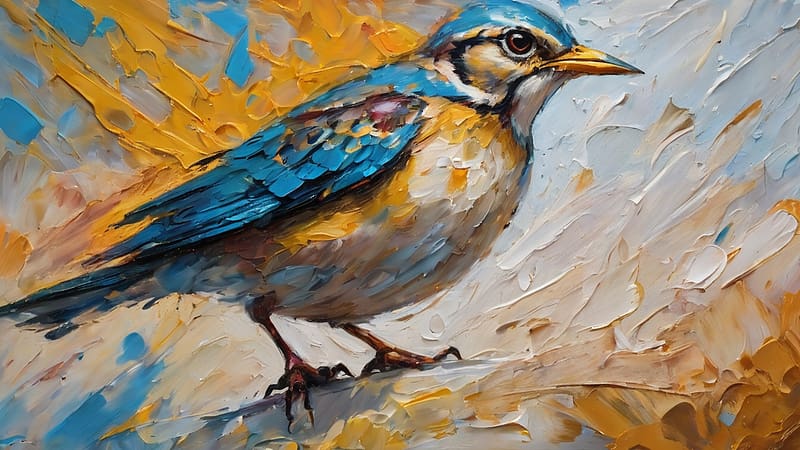 Skylark, abstract, bird, animal, HD wallpaper