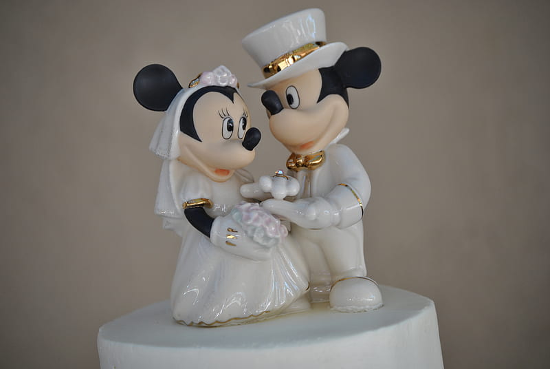 Mickey and Minnie, wedding, cartoon, couple, love, HD wallpaper | Peakpx