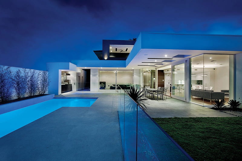 Hermosa casa, arquitectura, bonito, piscina, casas, Fondo de pantalla HD |  Peakpx