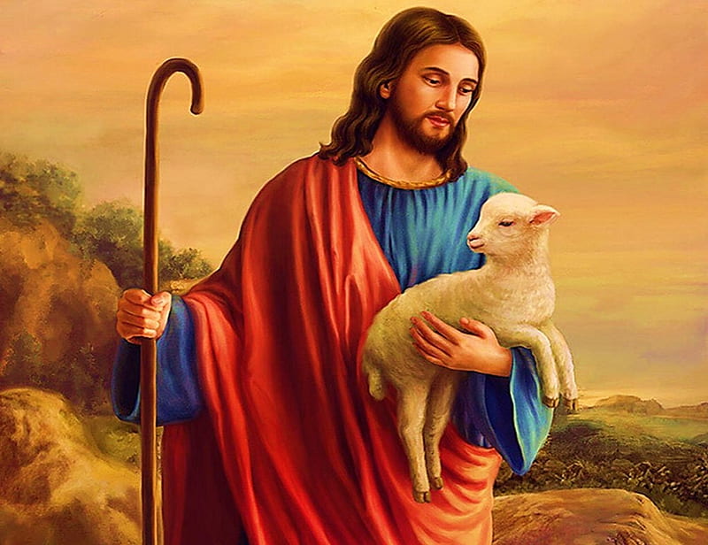 The Lord is my Shepherd, sheep, jesus, gospel, love, shepherd, HD wallpaper