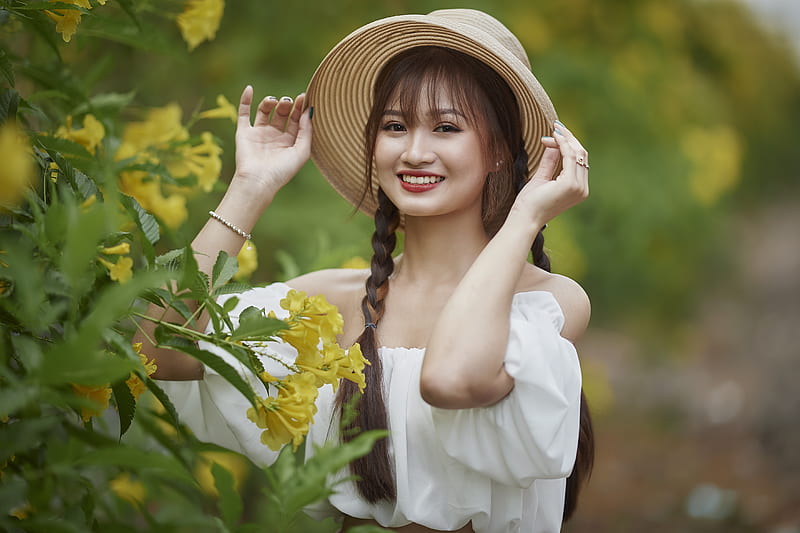 Women Asian Model Braid Hd Wallpaper Peakpx