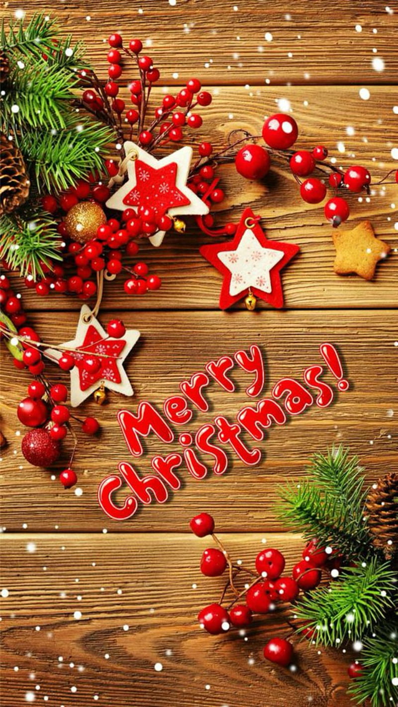 Merry Christmas, decorations, stars, HD phone wallpaper | Peakpx