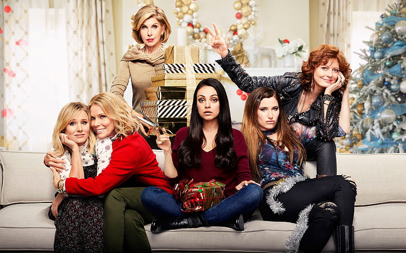 A Bad Moms Christmas, 2017, Comedy, A Bad Moms 2, Mila Kunis, Amy, Kathryn Hahn, Christine Baranski, Susan Sarandon, HD wallpaper
