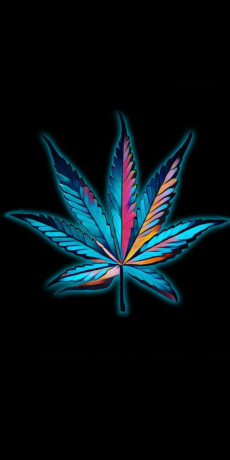 Leaf, abstract, black, blue, marijuana, smoke, HD phone wallpaper | Peakpx