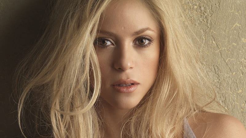 Music, Shakira, Singer, Blonde, Face, Brown Eyes, Colombian, HD wallpaper