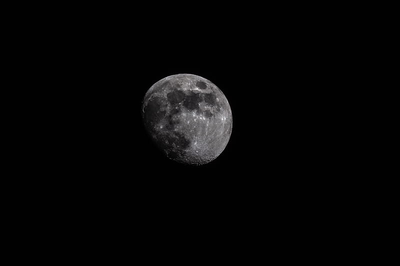 Moon Astrography, moon, dark, HD wallpaper