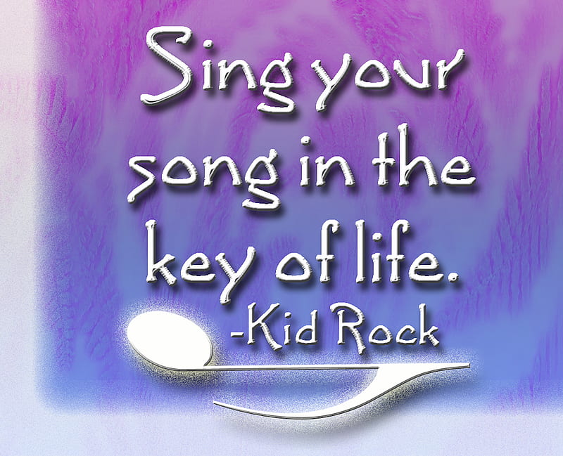 Sing Your Song, inspire, kid rock, life, music, quote, saying, HD wallpaper