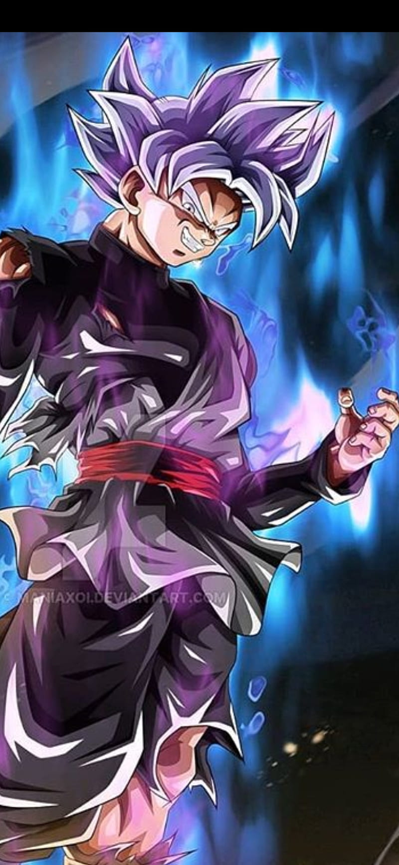 Black Goku UI, anime, HD phone wallpaper
