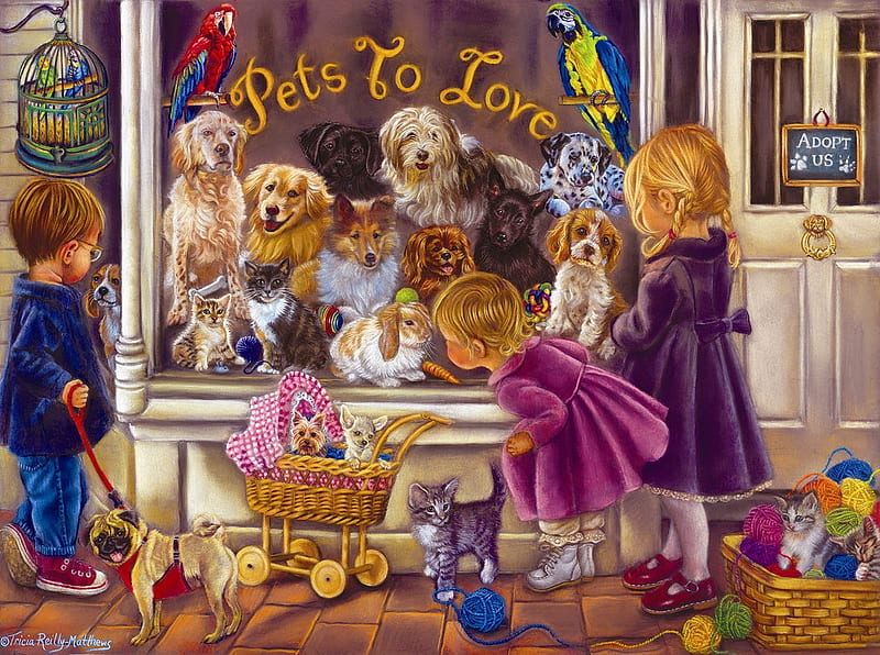 Pet's to Love, pet, childern, adoption, store, dogs, HD wallpaper