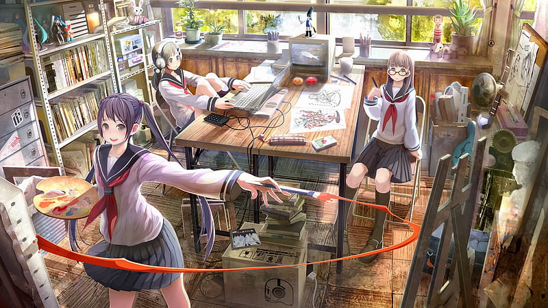 11 Anime Girl Studying Wallpapers  WallpaperSafari
