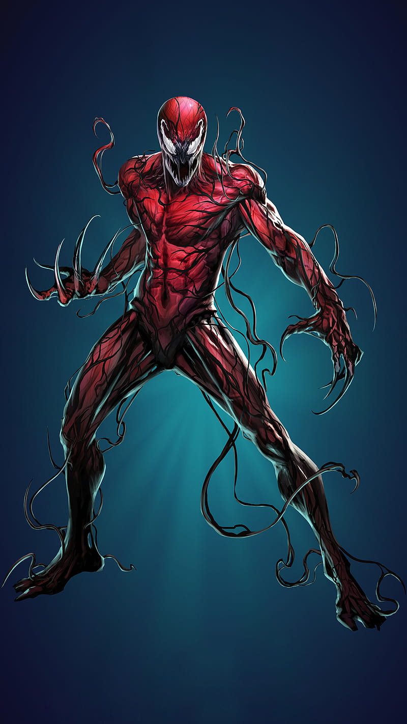 Carnage Red Venom, deadly venom, deadly weapon, destruction, let there be  carnage, HD phone wallpaper