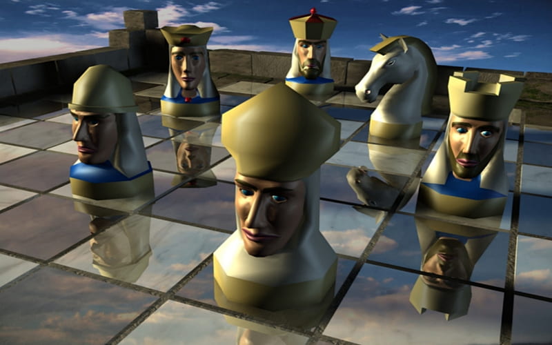 Game Of Titans, games, abstract, chess, 3d and cg, HD wallpaper