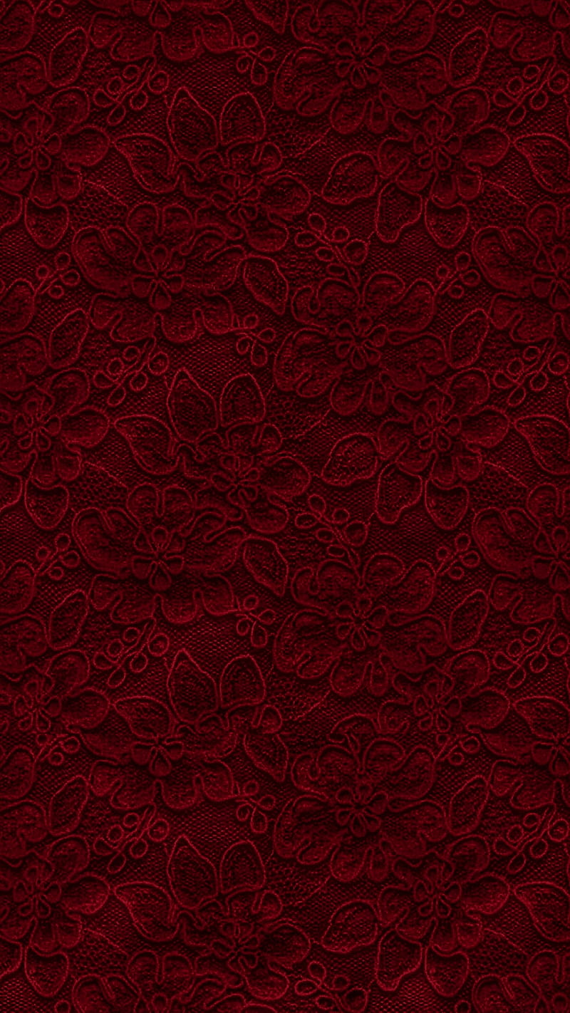 Dark Red Floral Lace, dark red, flowers, pattern, romance, romantic, vintage,  HD phone wallpaper | Peakpx