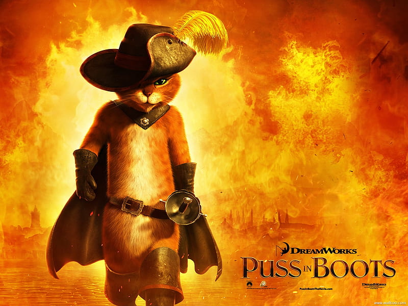 Puss in Boots-Anime Movie, HD wallpaper